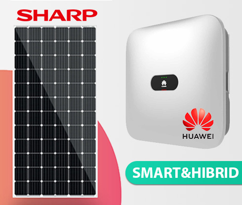 Sharp Photovoltaikanlagen mit Huawei Wechselrichter Hybrid