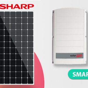 Sharp Photovoltaikanlagen mit SolarEdge Wechselrichter Hybrid